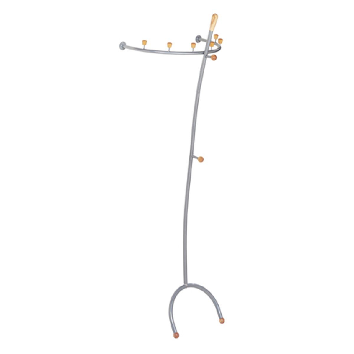 Patère murale design Sanby 189cm argent grand porte-manteau vertical