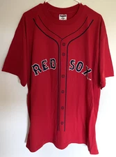 Nomar Garciaparra Boston Red Sox Dunkin Donuts Men's Red Jersey T Shirt XL