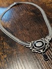 Vintage  835 Silver Necklace Garnet — photo 8