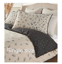 STACEY SOLOMON REVERSIBLE LEAVES DESIGN BRUSHED COTTON  SINGLE DUVET SET NEW
