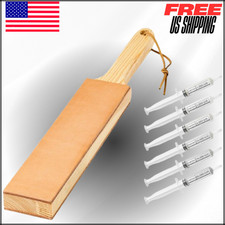 2 Sided Diamond Leather Strop for Sharpening W 6 Diamond Polishing Compounds