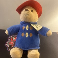 Paddington Bear Plush Blue Coat Red Hat Stuffed Animal Toy 12" Kohls Cares