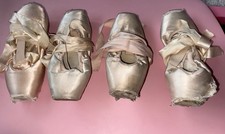 used single pair of pointe shoes worn by professional ballerina