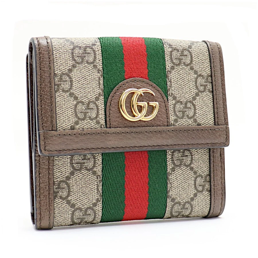 Gucci Portefeuille Bifold Offdia Gg French Flap 523173 Supreme Toile Cuir