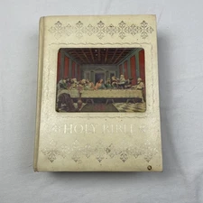 Holy Bible New American Bible 1970 Catholic Last Supper Hardcover Vintage