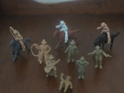 Marx Vintage Western Playset Chubby Cowboys & Horses Lot