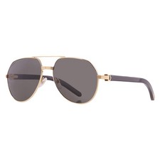 Cartier C de Cartier Polarized Grey Pilot Men's Sunglasses CT0272S 001 60