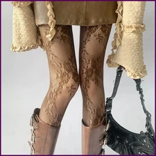 2025 New Tights Women's Sexy Lace Floral Thigh High Stockings Pantyhose Lingerie