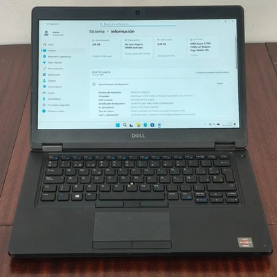 Dell Latitude 5495 · Ryzen 5 PRO 2500U · 8GB · 256GB
