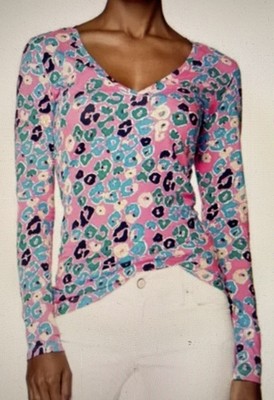Lilly Pulitzer top tee shirt womens sz XS Jodie Sun Kissed Paws off Long Sleeve