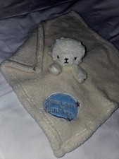 Baby Gear Bear Thank Heaven for Little Boys Lovey Security Blanket Star Cream