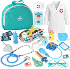 Doctor Kit for Toddlers 3-5, Kids Doctors Play Set, Pretend Play with Doctor Cos