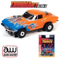 Auto World Thunder Jet Flames 1967 Chevy Corvette Slot Car NIP