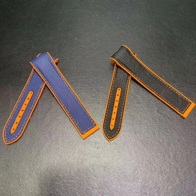 22mm Nylon Rubber Watch Strap Fits Omega Seamaster Planet Ocean 45.5mm