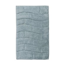 Knightsbridge Stylish New Tile Design Cotton Bath Rug 21" X 34" Light Blue