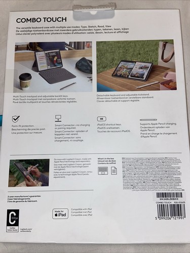 Logitech Combo Touch iPad Air 11” (M2) iPad Air 5th Gen - Picture 2 of 5
