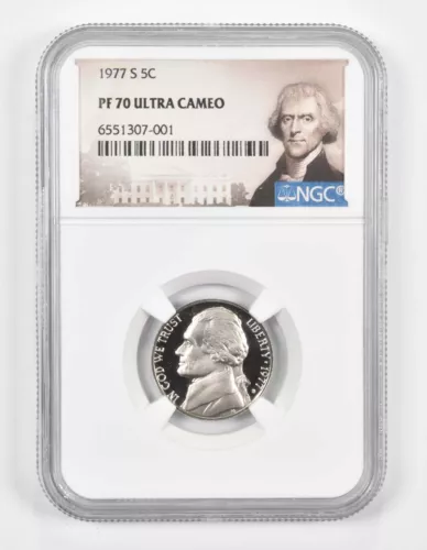 1977-S PF70 Jefferson Nickel NGC Special Label