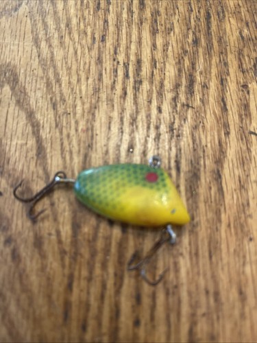 vintage old fishing lure japanese boogie Old Hooks Yellow/Green - Picture 5 of 7