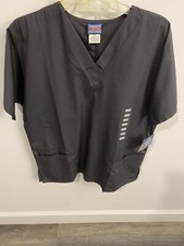 NEW Cherokee Originals Scrub Top Shirt SLATE GRAY Size Medium NWT NOS