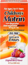 Motrin Children's Oral Suspension 100mg Ibuprofen Medicine, NSAID Fever Reducer