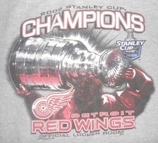 DETROIT RED WINGS NHL HOCKEY CHAMPIONS SHIRT LOCKER ROOM STANLEY CUP CHAMPS XXL