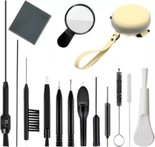 15PC Hearing Aid Cleaning Kit Hearing Aid Cleaning Tools Hearing Aid Wax Brushes