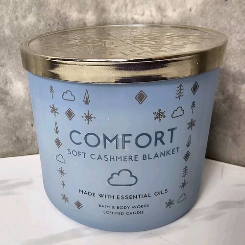 Bath & Body Works 14.5oz. COMFORT SOFT CASHMERE BLANKET 3 Wick Candle