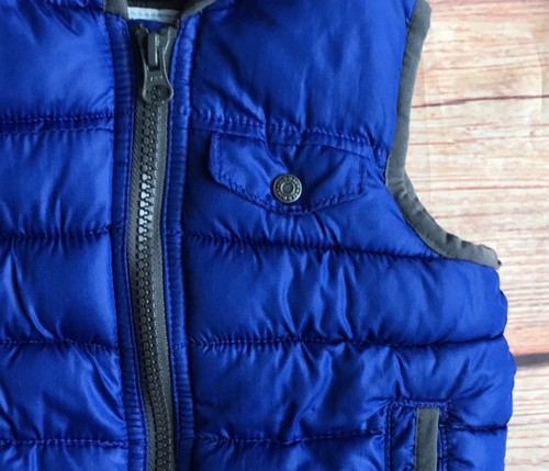 Chaleco Buffer Talla 6 12 Meses Azul Niño Pequeño Antiguo Azul Marino Abrigo Chaqueta Con Capucha Bebé - Imagen 12 de 12
