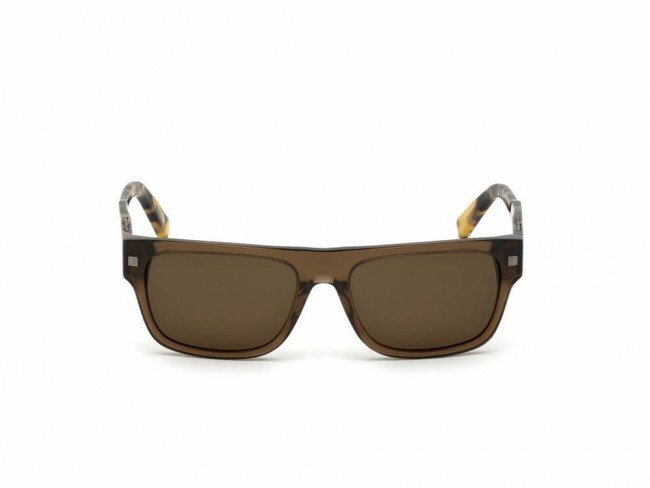 NWT Ermenegildo Zegna Sunglasses EZ 0088 51J Mastic Havana /Roviex