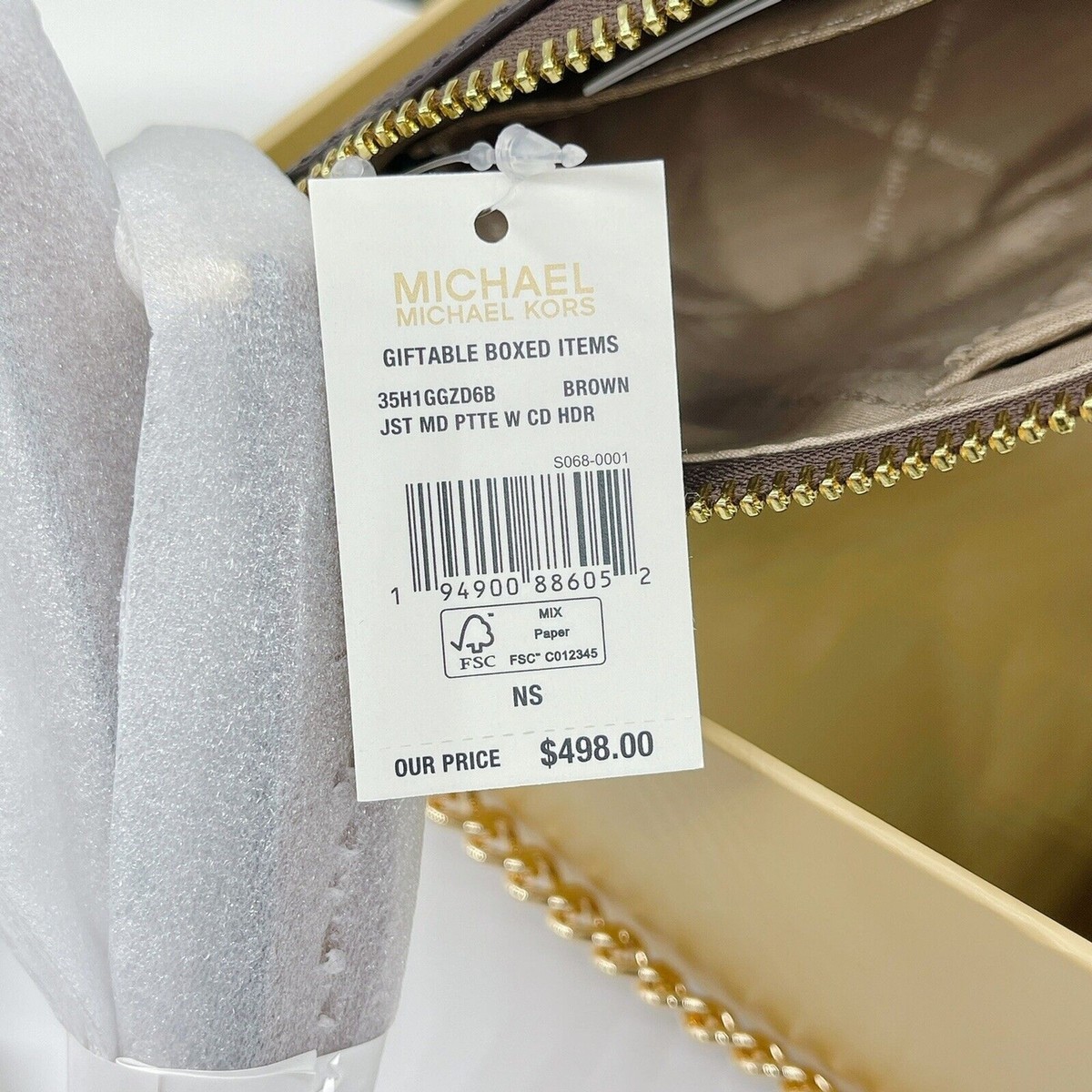 Michael Kors MK Boxed Brown Crossbody Bag & Wallet Gift Set