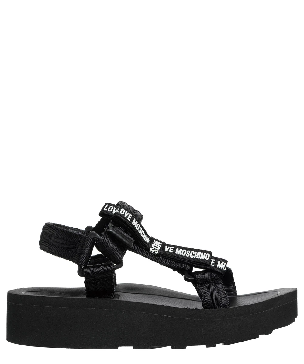 Love Moschino Sandalen damen JA16444I0IIX9000 Black Schwarz Leder 