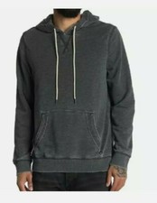 Union Size Small Men's Napa Burnout French Terry Hoodie Charcoal New