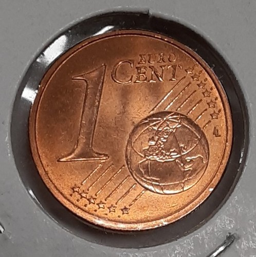 2002 Italy One Eurocent Copper Plated Steel Coin BU - Picture 2 of 2