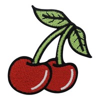 AufbüGelbarer Kirsch-Patch | Obst-AufnäHer FüR Kleidung | Rote BüGelflicken