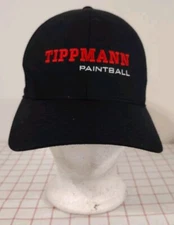 Tippmann Paintball Employee Cap Hat Black Size S/M Mens Flexfit Embroidered 