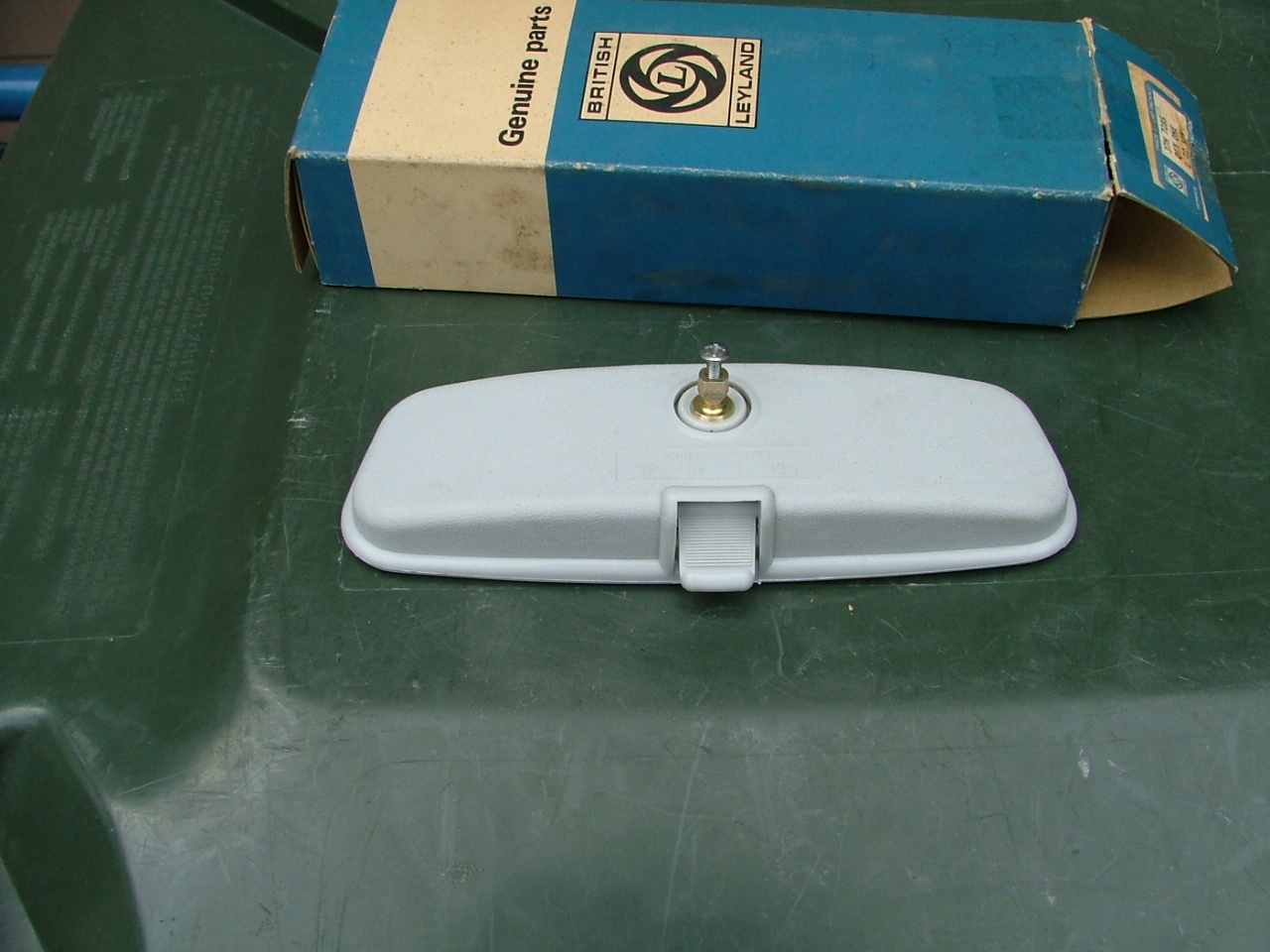 Vintage 1960’s- 1970’s Triumph, MG rear view day/night mirror, NOS!  37H 7285