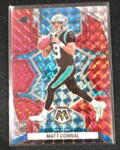 2022 Panini Mosaic Matt Corral Red Mosaic Prizm Nfl Debut Rookie Panthers #273