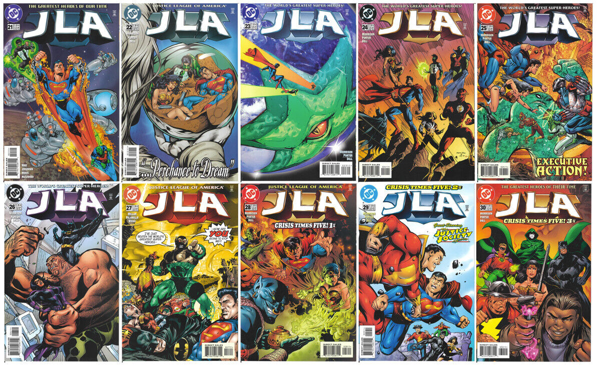 Justice League comic books: JLA #21-30 (1997 DC series). Excellent condition!