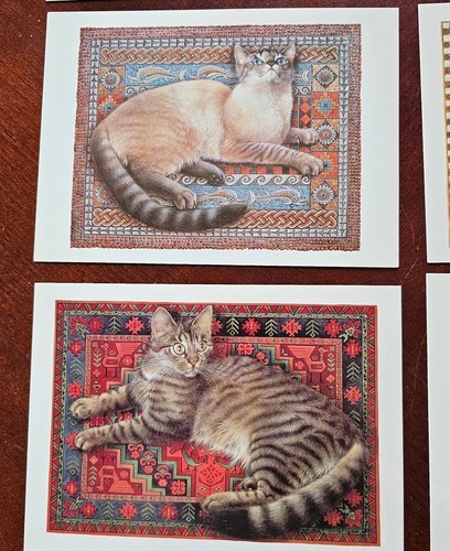 Vintage 1989 Set of 13 Cat Postcards Postcats Rare With Book Lesley Anne Ivory - Picture 7 of 21