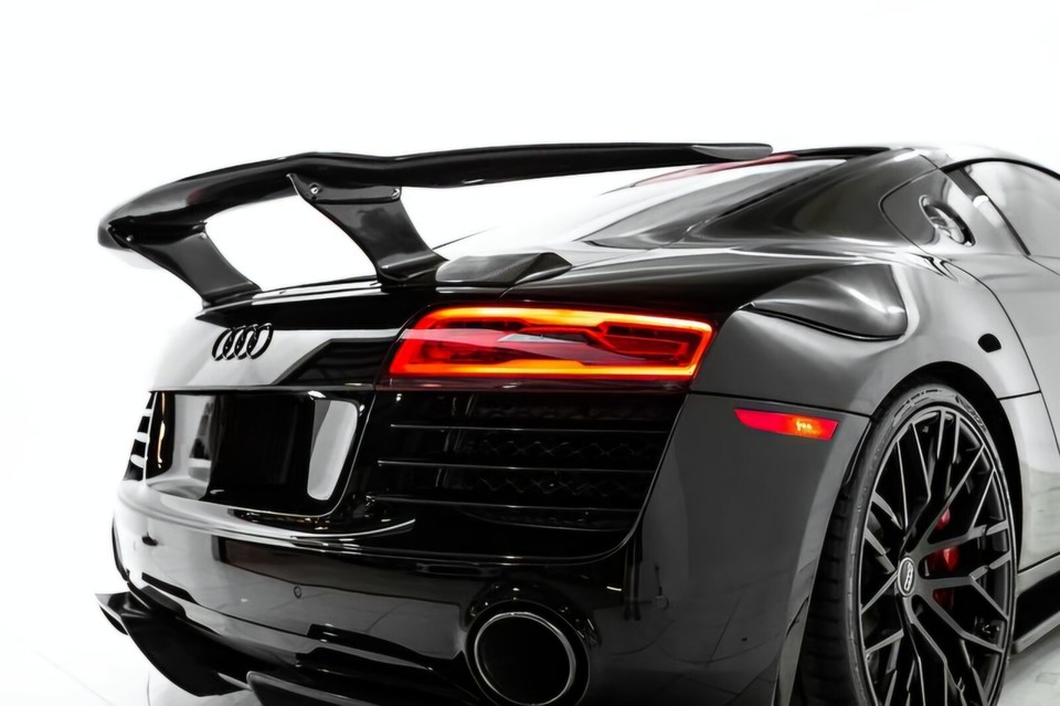 ALC Carbon Rear Wing Trunk Spoiler (Revised Ver.) Fit For Audi R8 V8 ...