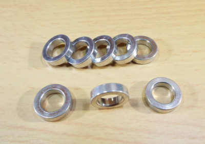 QTY8 SPACER 5/16'' ID X 1/8'' LNG  X 1/2'' OD ALUMINIUM SLEEVE STANDOFF SHIM RING