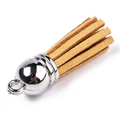 10 Pcs Faux Suede Tassel Decoration Silver End 27 Colour 35-37mm (FIND-T002-A) - Picture 30 of 57
