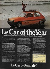 1978 Renault Le Car Small Car of the Future Beach Sunroof Surf Vintage Print Ad