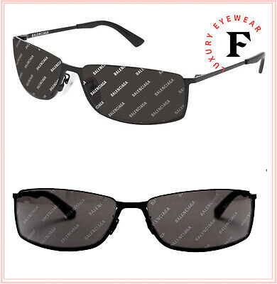 BALENCIAGA AGENT Square Black Silver Logo Print Mirror 0094 BALENCIAGA AGENT Square Black Silver Logo Print Mirror 0094