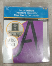Hillman 4-Inch Reusable Decor Stencils - Letters  Numbers - 840245