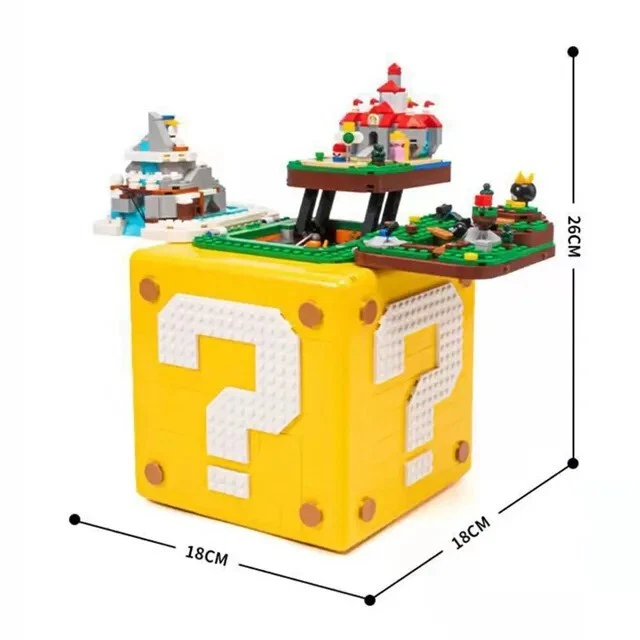 Kit de construcción bloque de signo de interrogación Super Mario 64 2064 piezas con manual de papel-sin caja Foto 2 de 4