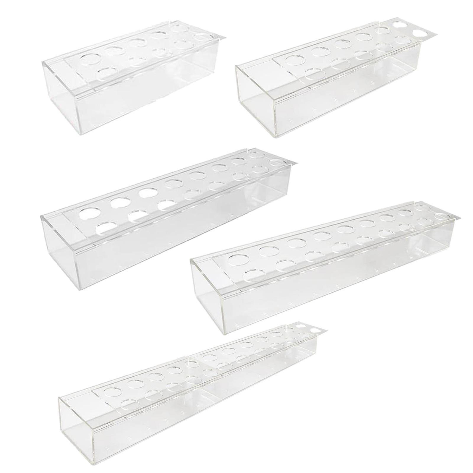 Rectangular Flower Vase Clear Acrylic Long Vase for Dining Table Living