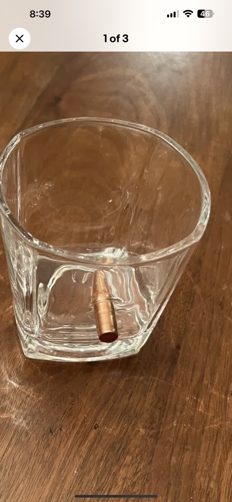 Last Man Standing Bullet Whiskey Rocks Glass Lowball NRA 10oz Man