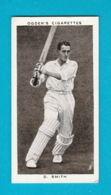 CRICKETSPIELER - OGDENS PROMINENTER CRICKETSPIELER VON 1938 - D. SMITH