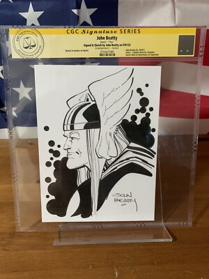 THOR ORIGINAL ART SKETCH by John Beatty!   CGC SS; 1 Of A Kind!!   LOOK!